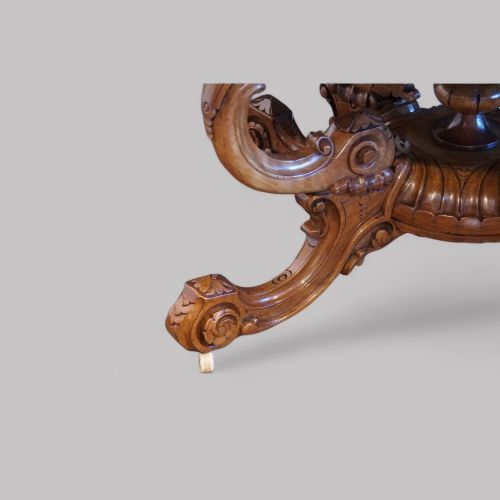fig 6. Victorian inlaid walnut basket base table