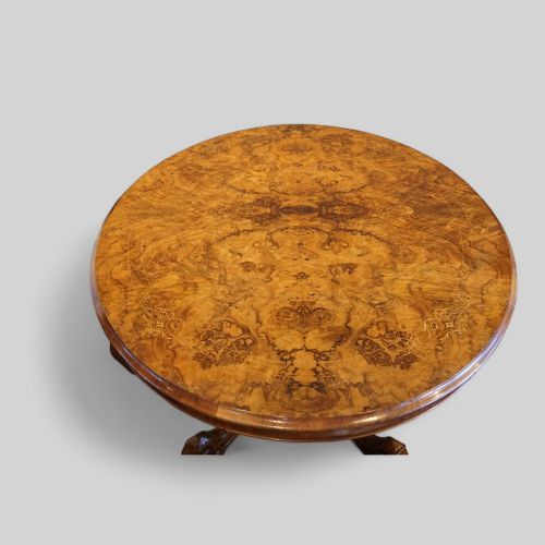 fig 7. Victorian inlaid walnut basket base table