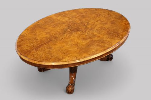 fig 1. Victorian burr walnut coffee table
