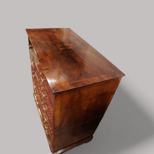 fig 3. George III walnut chest in 2 parts