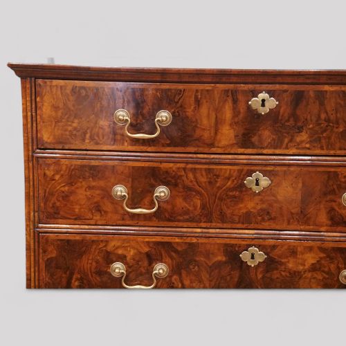 fig 4. George III walnut chest in 2 parts