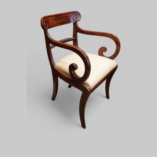 fig 1. Regency mahogany desk chair
