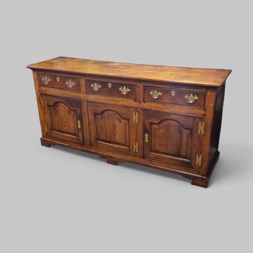 fig 1. Antique oak cupboard dresser base