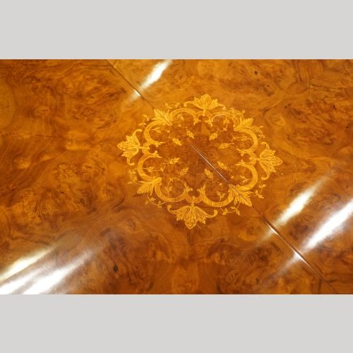 fig 2. Victorian walnut marquetry dining table