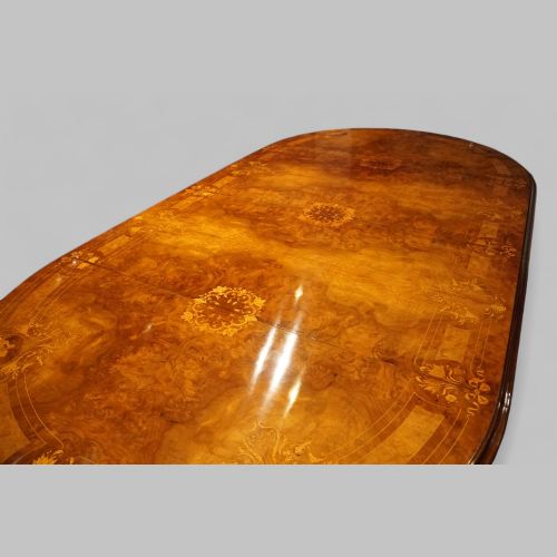 fig 3. Victorian walnut marquetry dining table