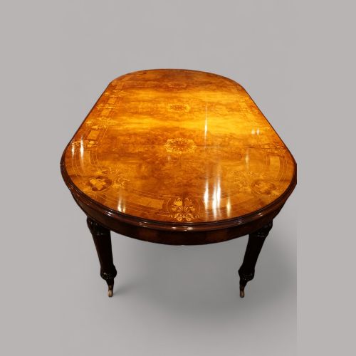 fig 5. Victorian walnut marquetry dining table