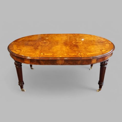 fig 9. Victorian walnut marquetry dining table