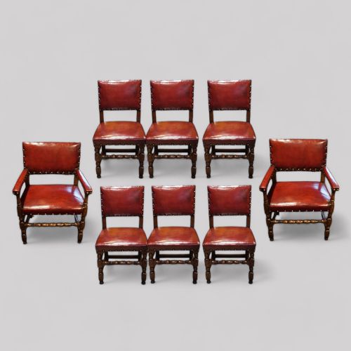 Set of 8 Cromwellian Style Dining Chairs