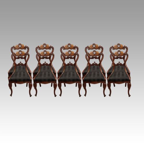 Set of 10 Victorian Dining Chairs

