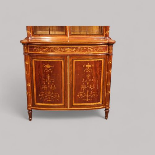 fig 2. Victorian inlaid mahogany display cabinet