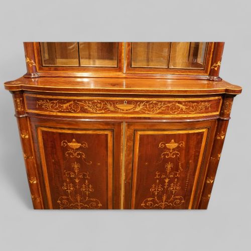 fig 7. Victorian inlaid mahogany display cabinet
