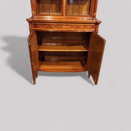 fig 8. Victorian inlaid mahogany display cabinet