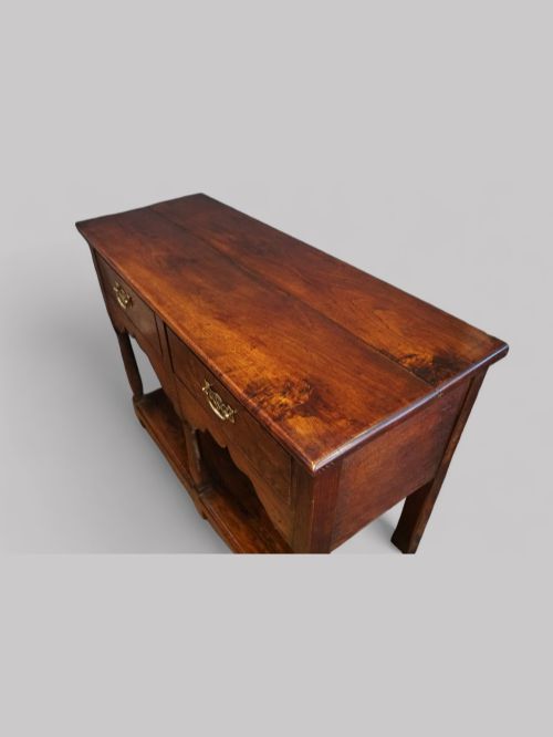 fig 2. Antique oak cottage dresser base