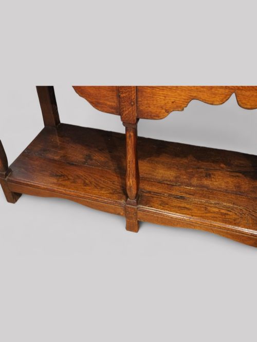 fig 4. Antique oak cottage dresser base