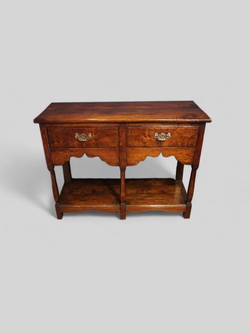 fig 7. Antique oak cottage dresser base