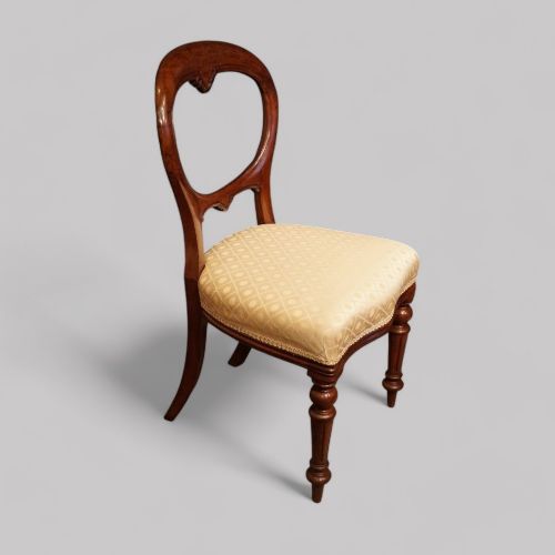 fig 5. Set of 8 Victorian balloon back dining chairs