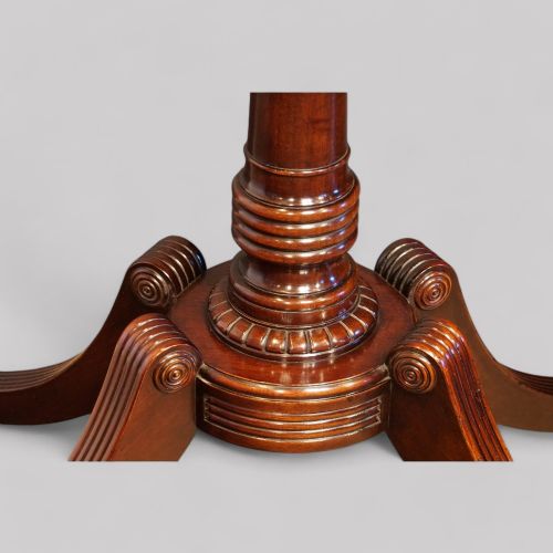 fig 2. Sheraton style mahogany twin pillar dining table