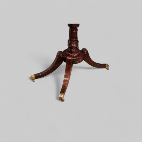 fig 4. Sheraton style mahogany twin pillar dining table