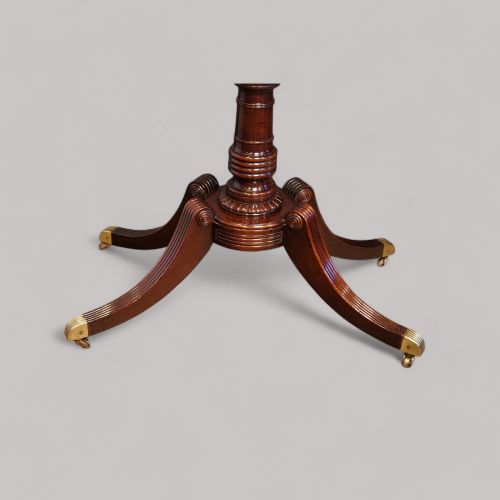 fig 6. Sheraton style mahogany twin pillar dining table
