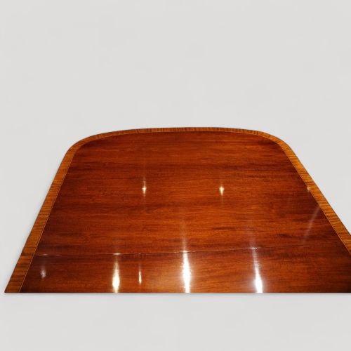 fig 8. Sheraton style mahogany twin pillar dining table
