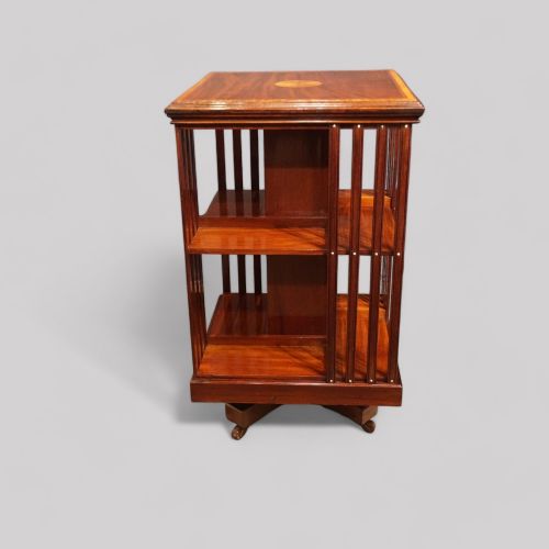 fig 3. Edwardian inlaid revolving bookcase