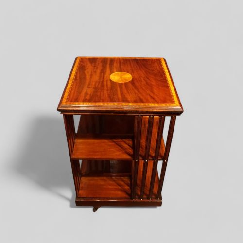 fig 4. Edwardian inlaid revolving bookcase