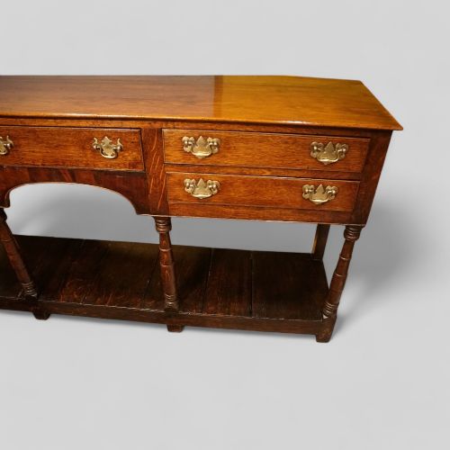 fig 2. Antique oak pot board dresser base