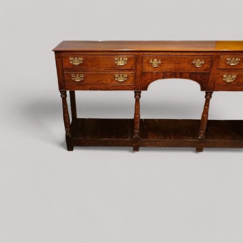 fig 3. Antique oak pot board dresser base