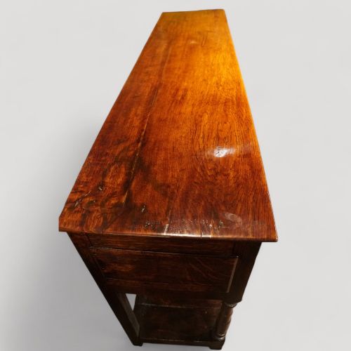 fig 4. Antique oak pot board dresser base