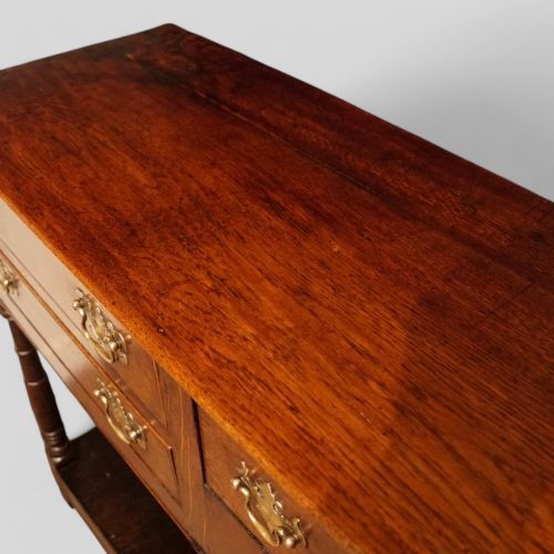 fig 6. Antique oak pot board dresser base