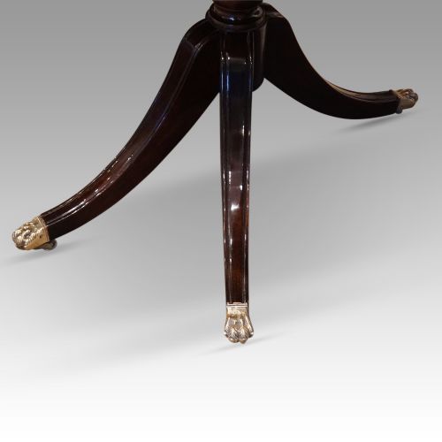 fig 6. Regency style mahogany triple pillar table
