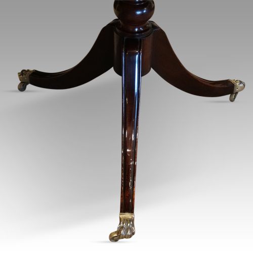 fig 7. Regency style mahogany triple pillar table