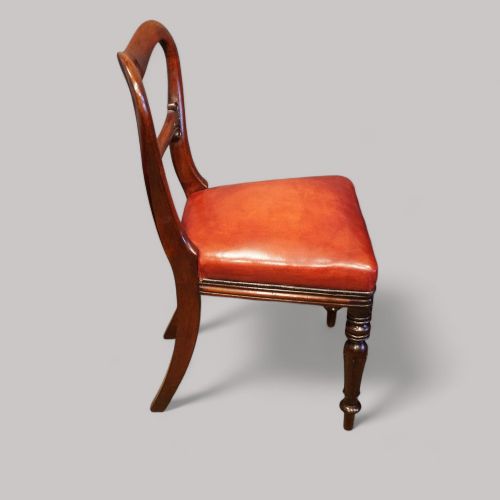 fig 1. Set of 8 mahogany George IV dining chairs