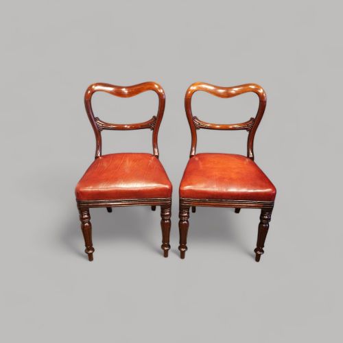 fig 2. Set of 8 mahogany George IV dining chairs