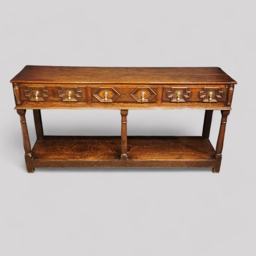 fig 3. 19thc oak pot board dresser base