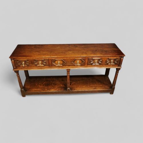 fig 7. 19thc oak pot board dresser base