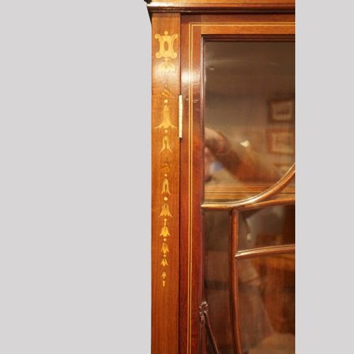 fig 3. Edwardian inlaid serpentine display cabinet