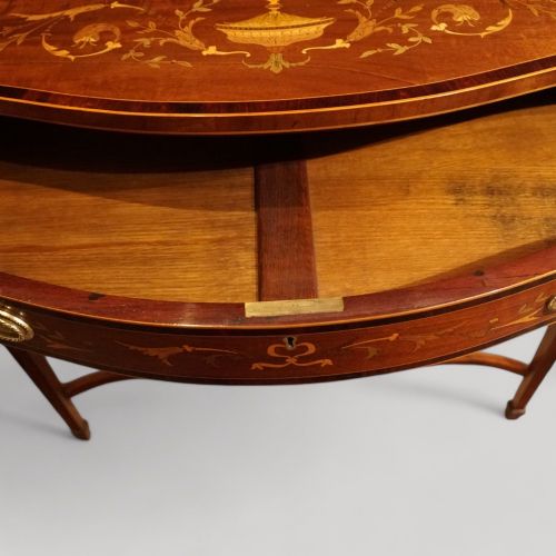 fig 5. Edwardian inlaid serpentine display cabinet