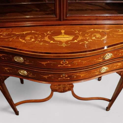 fig 6. Edwardian inlaid serpentine display cabinet