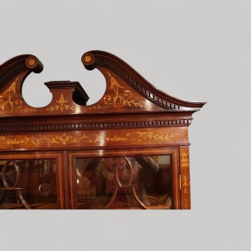 fig 10. Edwardian inlaid serpentine display cabinet