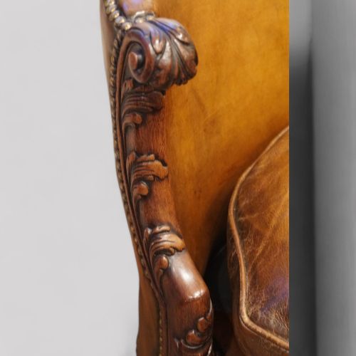fig 2. Pair of Edwardian leather sofas