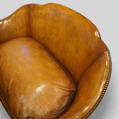 fig 5. Pair of Edwardian leather sofas