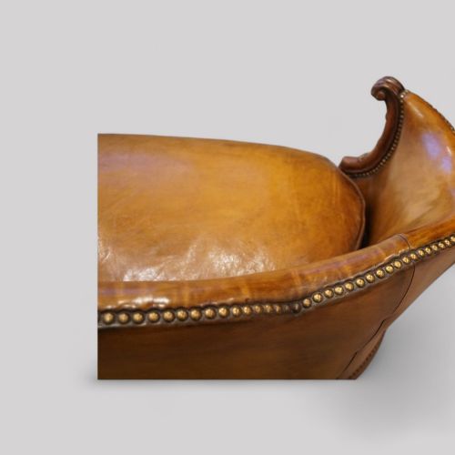 fig 10. Pair of Edwardian leather sofas