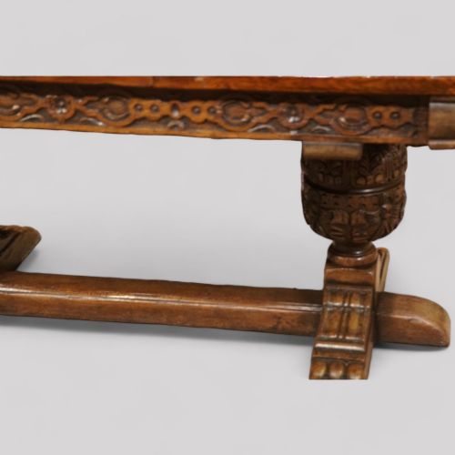 fig 8. Large oak refectory extending dining table