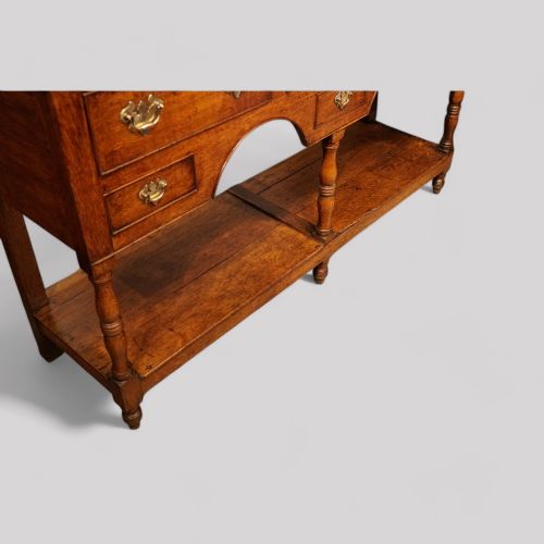 fig 2. Antique oak pot board dresser base