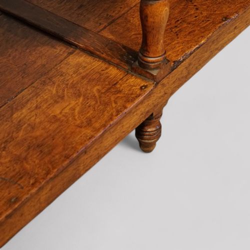 fig 3. Antique oak pot board dresser base
