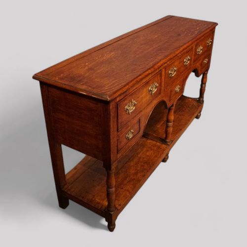 fig 4. Antique oak pot board dresser base