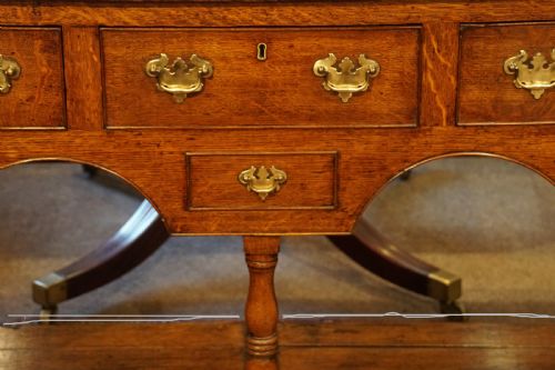 fig 5. Antique oak pot board dresser base