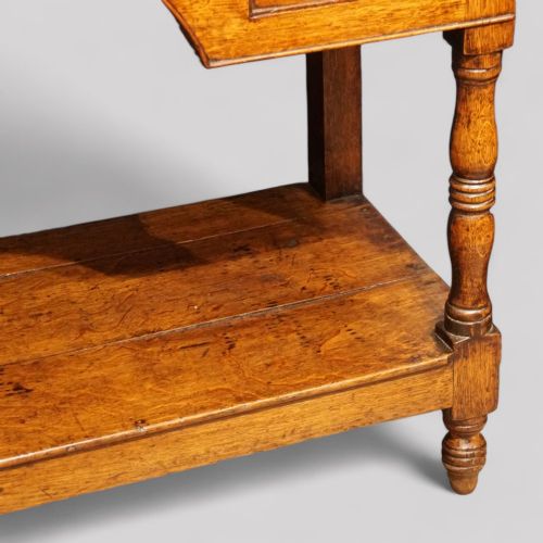 fig 7. Antique oak pot board dresser base