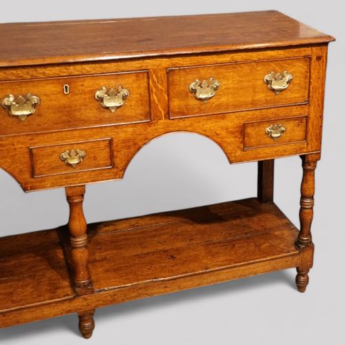 fig 8. Antique oak pot board dresser base